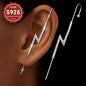 Ladies' Fashionable Earrings, Made of S925 Silver, Equipped with Lightning Rod Hooks and Decorated with Synthetic Synthetic Zirconia. They Have a Unique Design That Reflects a High-end and Cool Minimalist Style, Making Them Suitable for Everyone.