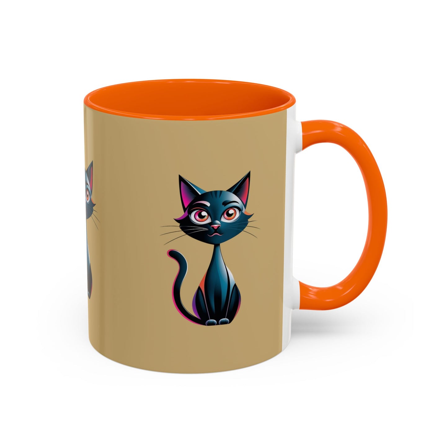 Cute Cat Accent Coffee Mug - Perfect for Cat Lovers, Gift for Birthdays, Home Decor, Animal Enthusiasts, Fun Kitchenware