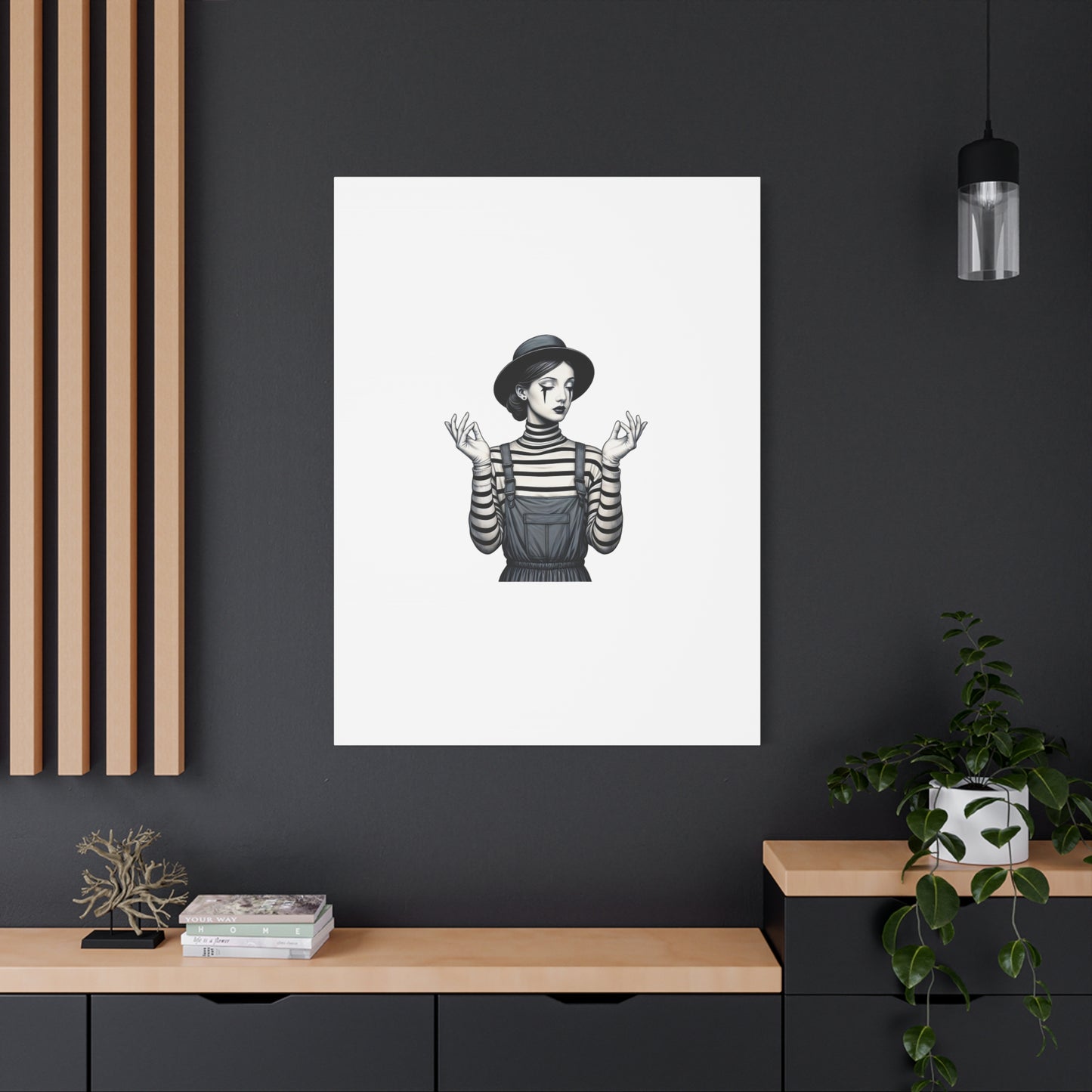 Meditative Striped Canvas Wall Art | Modern Boho Decor, Gift for Art Lovers, Minimalist Home Accent, Gallery Wall Art
