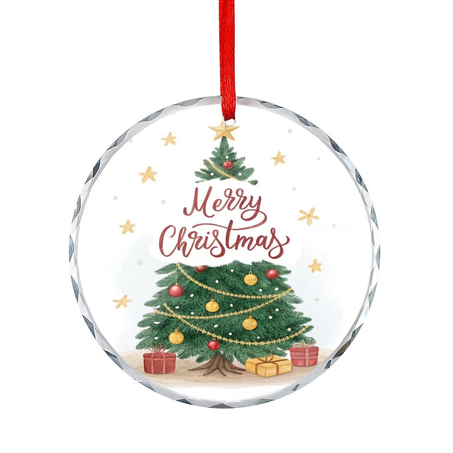 Glass Circular Ornament Pendant
