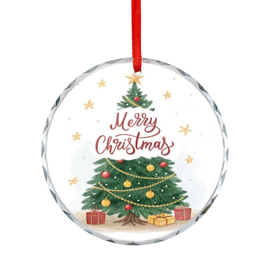 Glass Circular Ornament Pendant