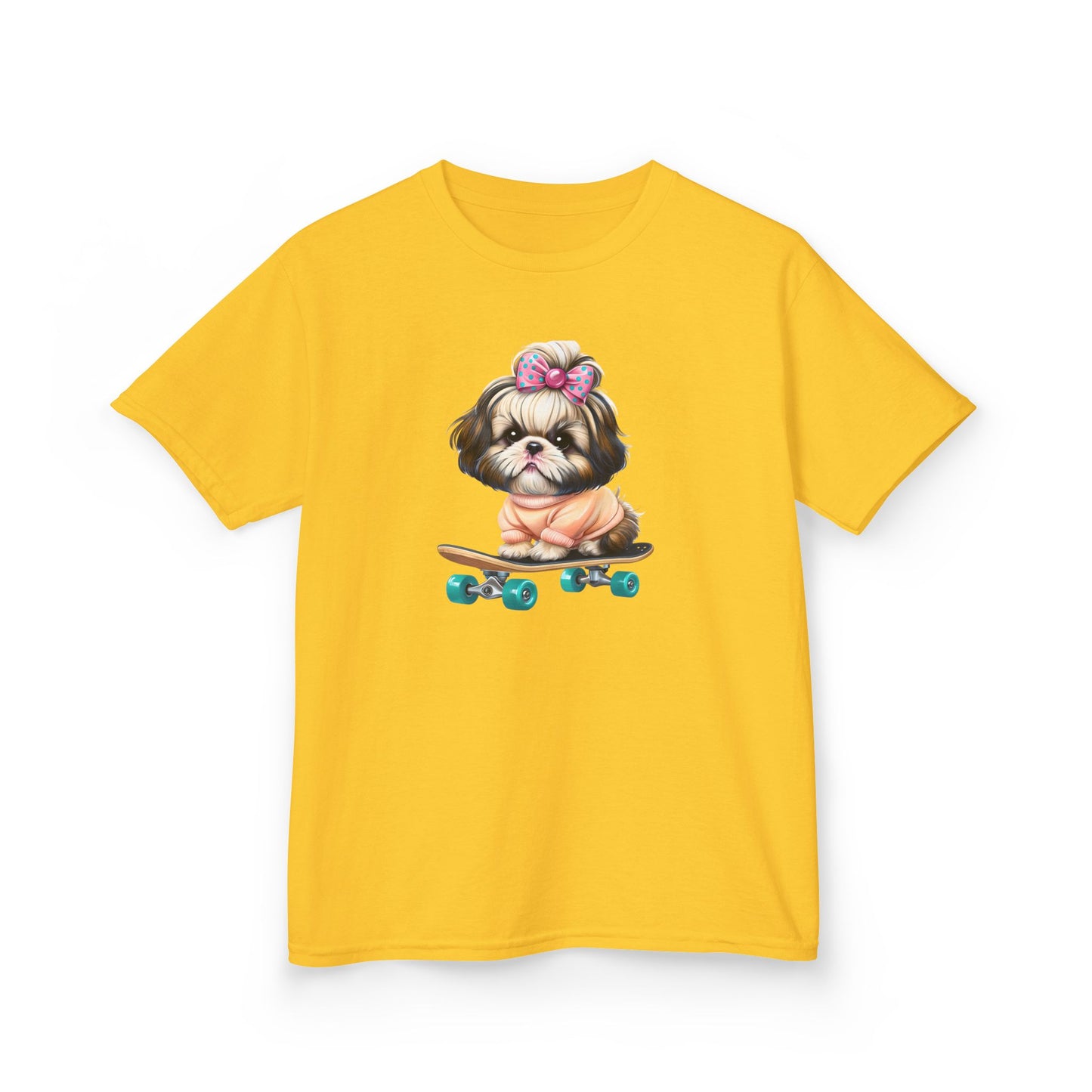 Cute Puppy Skateboard Kids Tee