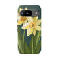 Floral Phone Case - Yellow Daffodil Design, Tough Phone Cover, Spring Decor, Floral Gift, Nature-Inspired Accessories