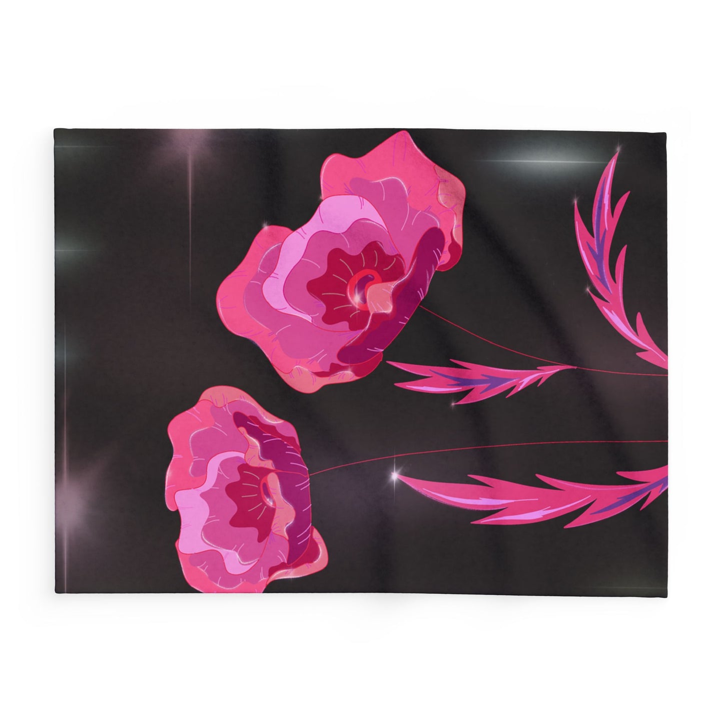 Vibrant Floral Arctic Fleece Blanket - Cozy Gift, Home Decor, Valentine's Day, Beach Blanket, Throw