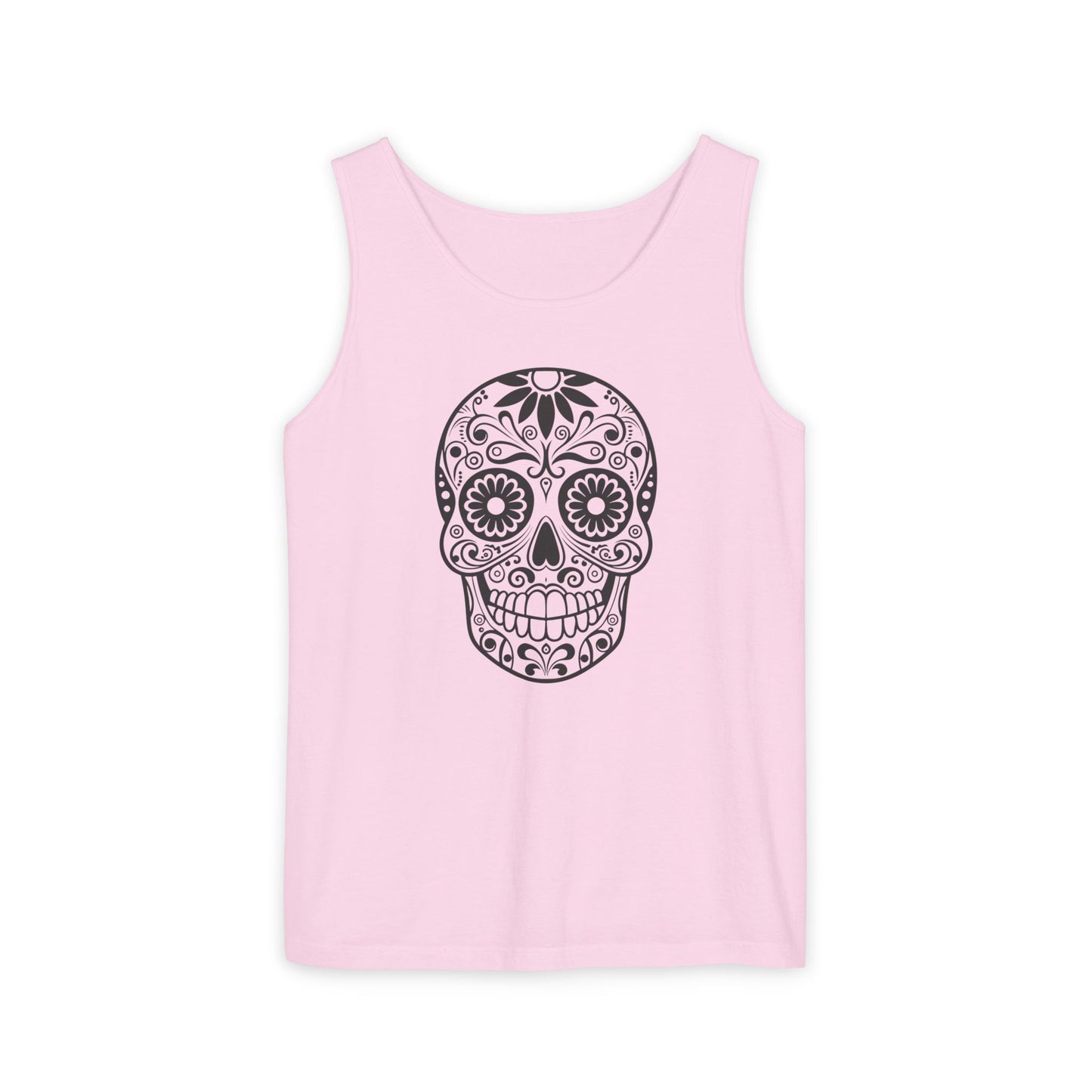 Skull Design Tank Top - Unisex, Cotton Muscle Tee for Festivals