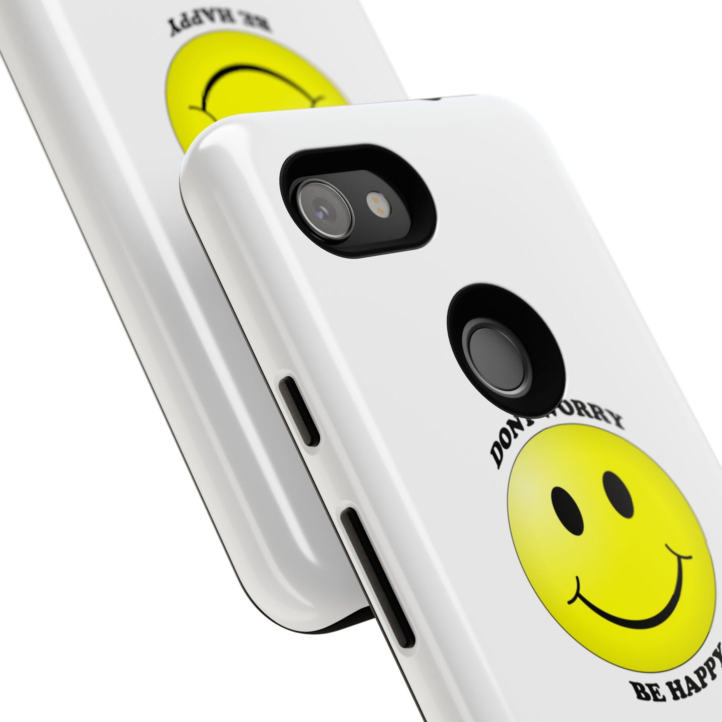 Happy Face Phone Case, Tough Cases, Don’t Worry, Be Happy, Cute Gift for Friends, Positive Vibes, Fun Mobile Accessories