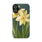 Floral Phone Case - Yellow Daffodil Design, Tough Phone Cover, Spring Decor, Floral Gift, Nature-Inspired Accessories
