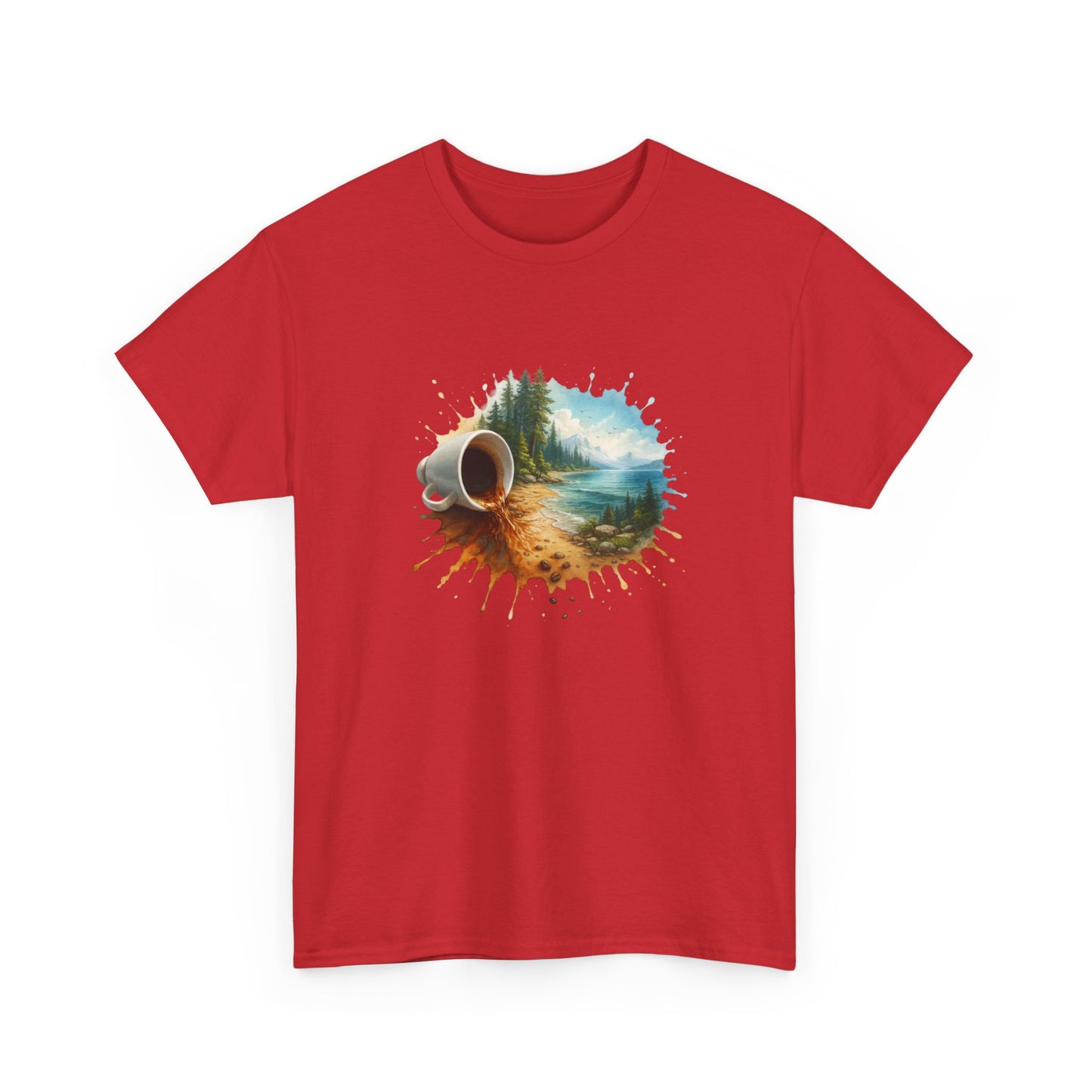 Nature-Inspired Unisex Heavy Cotton Tee, Casual Outfit, Gift for Nature Lovers, Camping Apparel, Outdoor Adventure Shirt