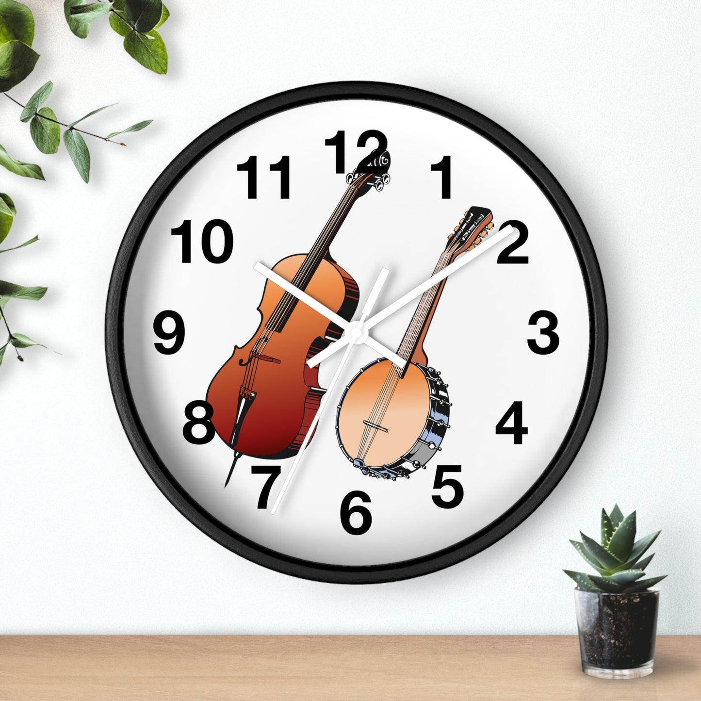 Musical Instruments Wall Clock, Perfect for Musicians, Home Decor, Gift for Music Lovers, Classroom Accents, Vibrant Art