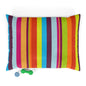 Vibrant Striped Pet Bed - Cozy Dog & Cat Cushion for Comfort, Modern Design Pet Bedding, Colorful Pet Furniture, Pet Gift