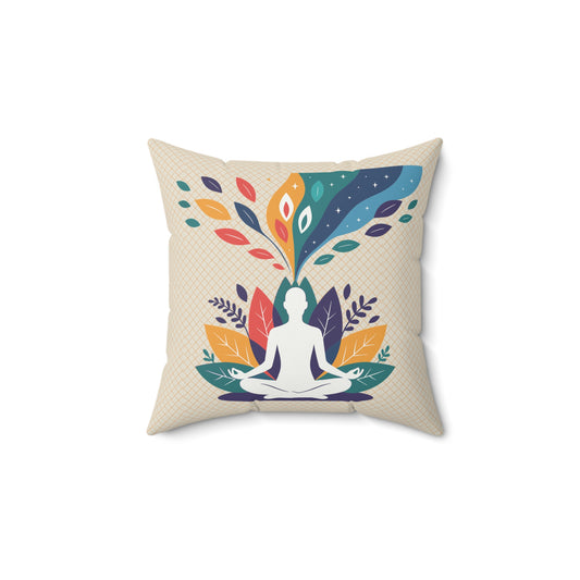 Meditation Pillow, Colorful Yoga Cushion, Boho Decor, Mindfulness Gift, Relaxation Decor, Meditation Space Accessories