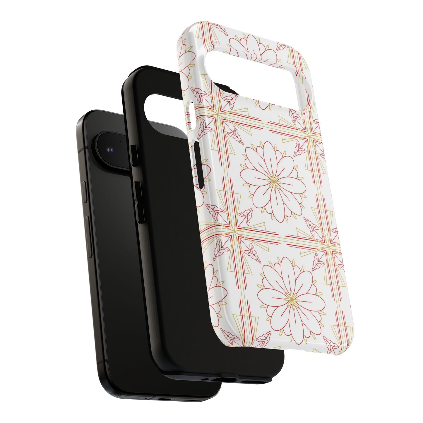 Floral Pattern Phone Case - Stylish Tough Case, Flower Design, Cute Mobile Cover, Phone Accessory, Gift for Her, Spring Style