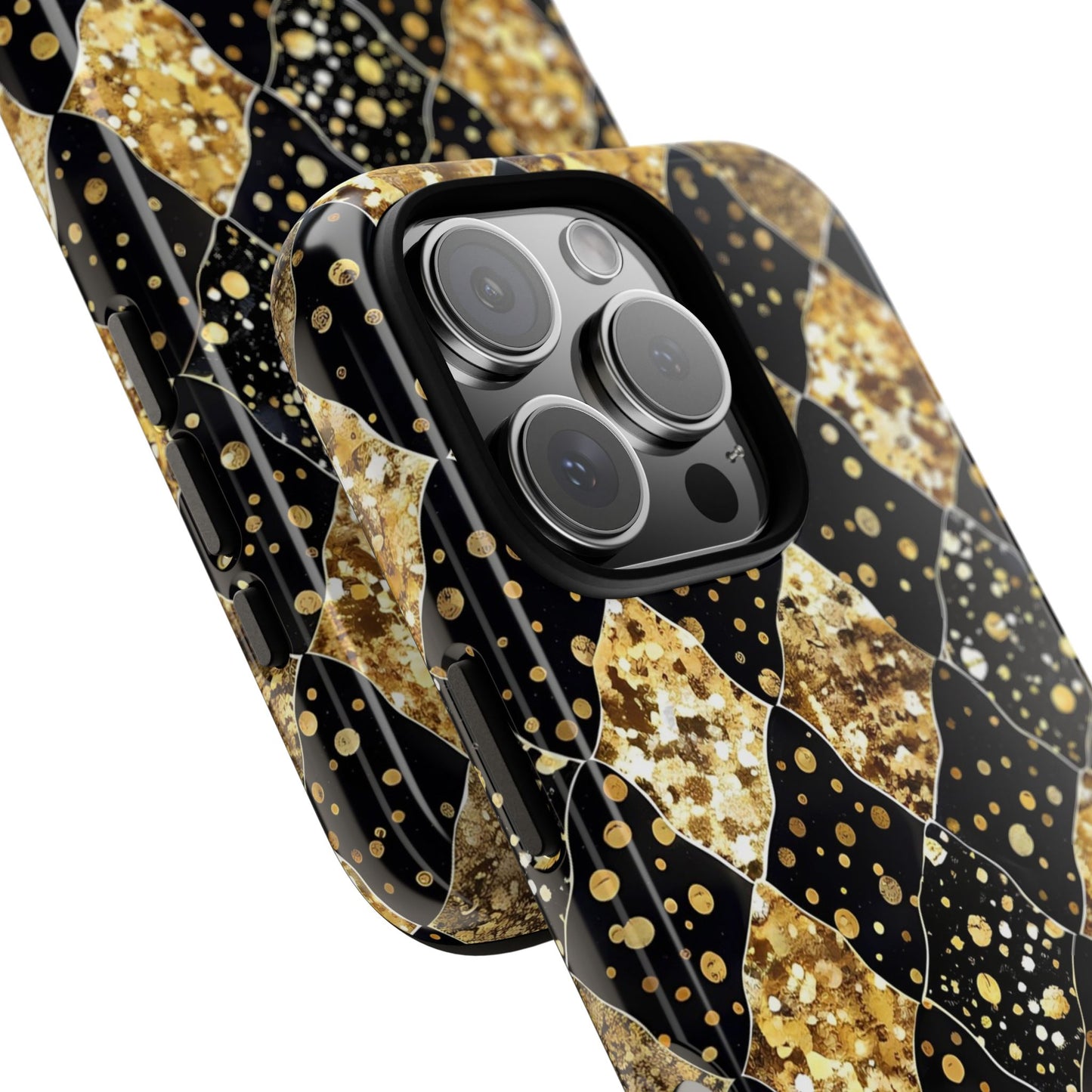 Elegant Gold & Black Phone Case for Tough Protection