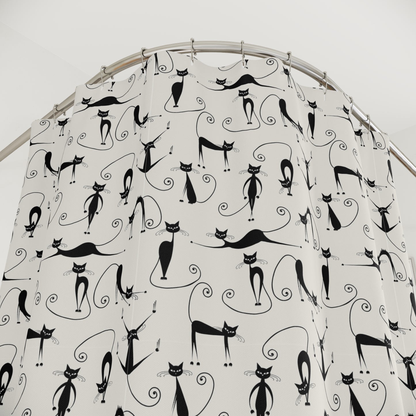Stylish Cat Print Shower Curtain - Perfect for Cat Lovers, Home Décor, Bathroom Upgrade, Gift for Pet Owners, Unique Cat Art