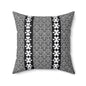 Bohemian Boho Square Pillow with Geometric Print, Cushion for Home Decor, Living Room Accent, Stylish Throw Pillow, Gift for Her