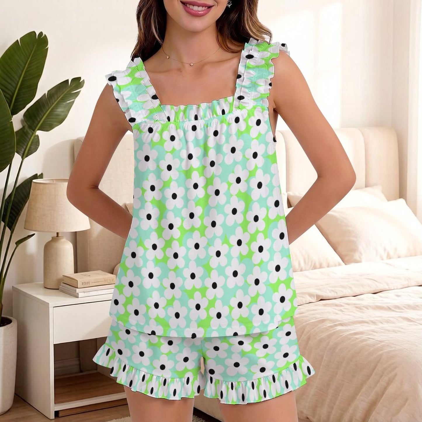 Ruffled Pajama Set