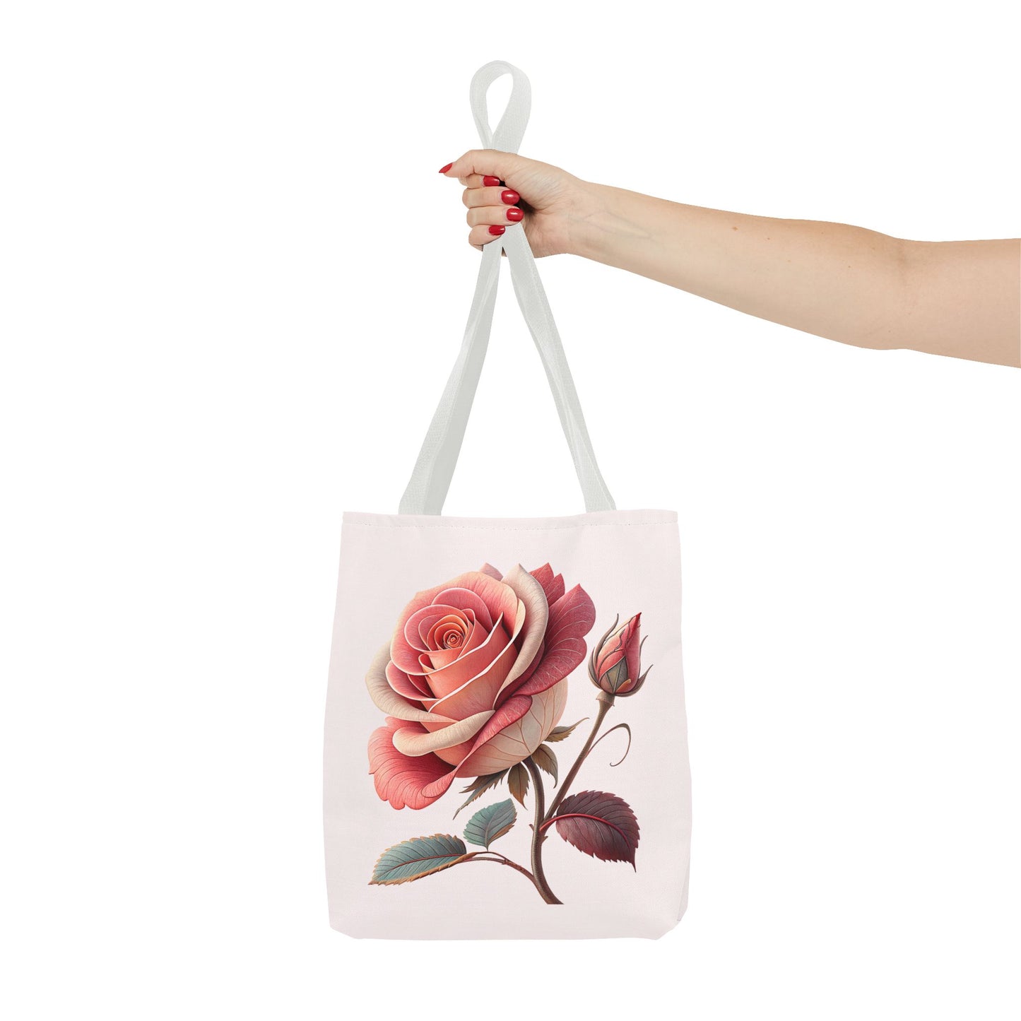 Romantic Floral Tote Bag, Rose Design, Chic Bag, Stylish Carryall, Perfect Gift for Her, Everyday Use, Eco-Friendly