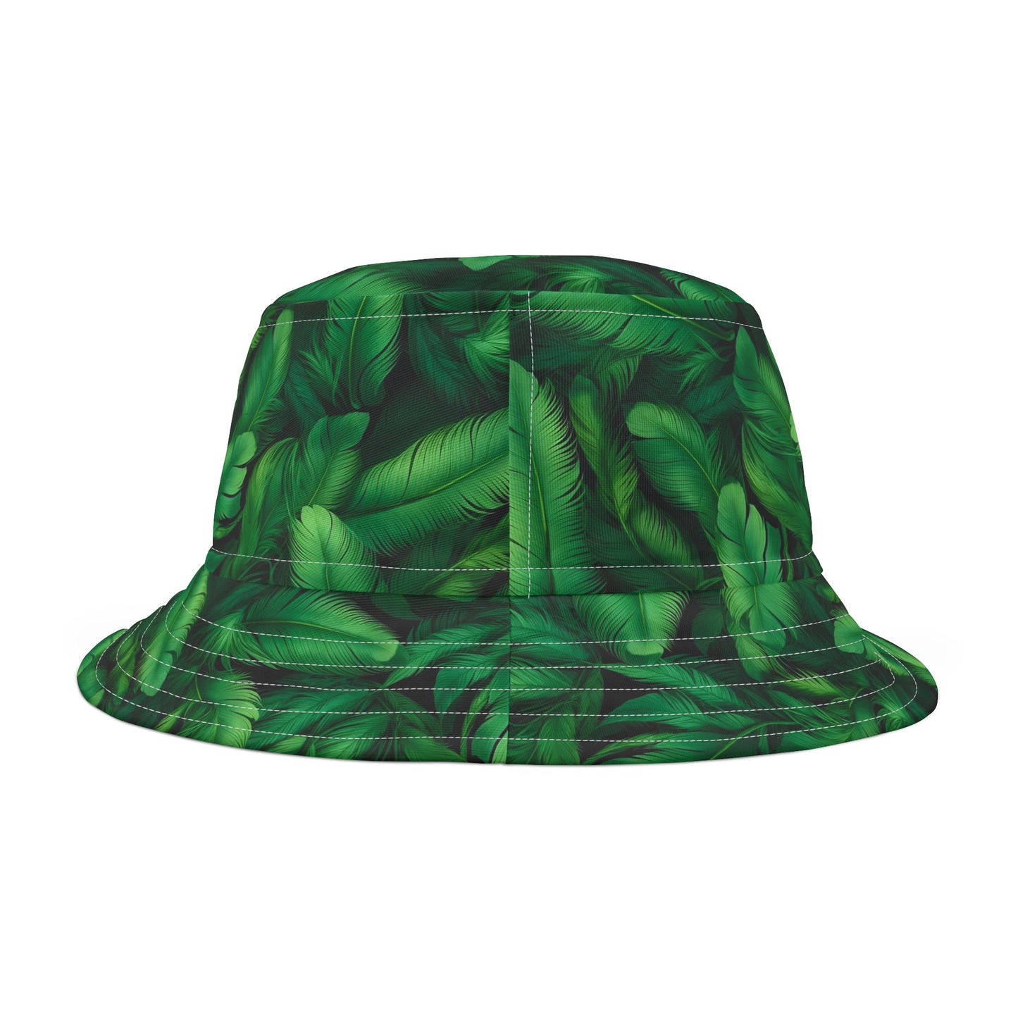 Tropical Leaf Print Bucket Hat, Trendy Sun Hat, Gift for Him, Her, Summer Accessory, Beachwear, Festival Style