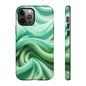 Stylish Phone Case, Tough Case, Green Abstract Design, Cell Phone Cover, Unique Gift, Trendy Accessory