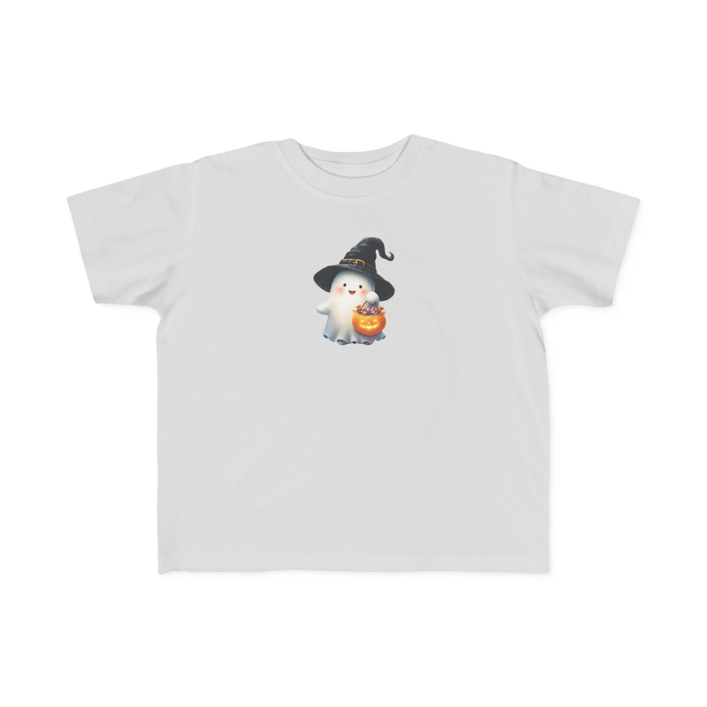Adorable Halloween Toddler Tee, Cute Ghost Design, Kids Halloween Outfit, Witch Hat Shirt, Toddler Costume Top