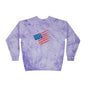 Patriotic Color Blast Crewneck Sweatshirt - Unisex, USA Flag, Casual Wear, Gift for Veterans, Independence Day Apparel