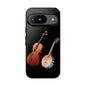 Musical Instrument Phone Case - Violin & Banjo Design, Music Lover Gift, Unique Phone Cover, Holiday Gift, Durable Tough Cases