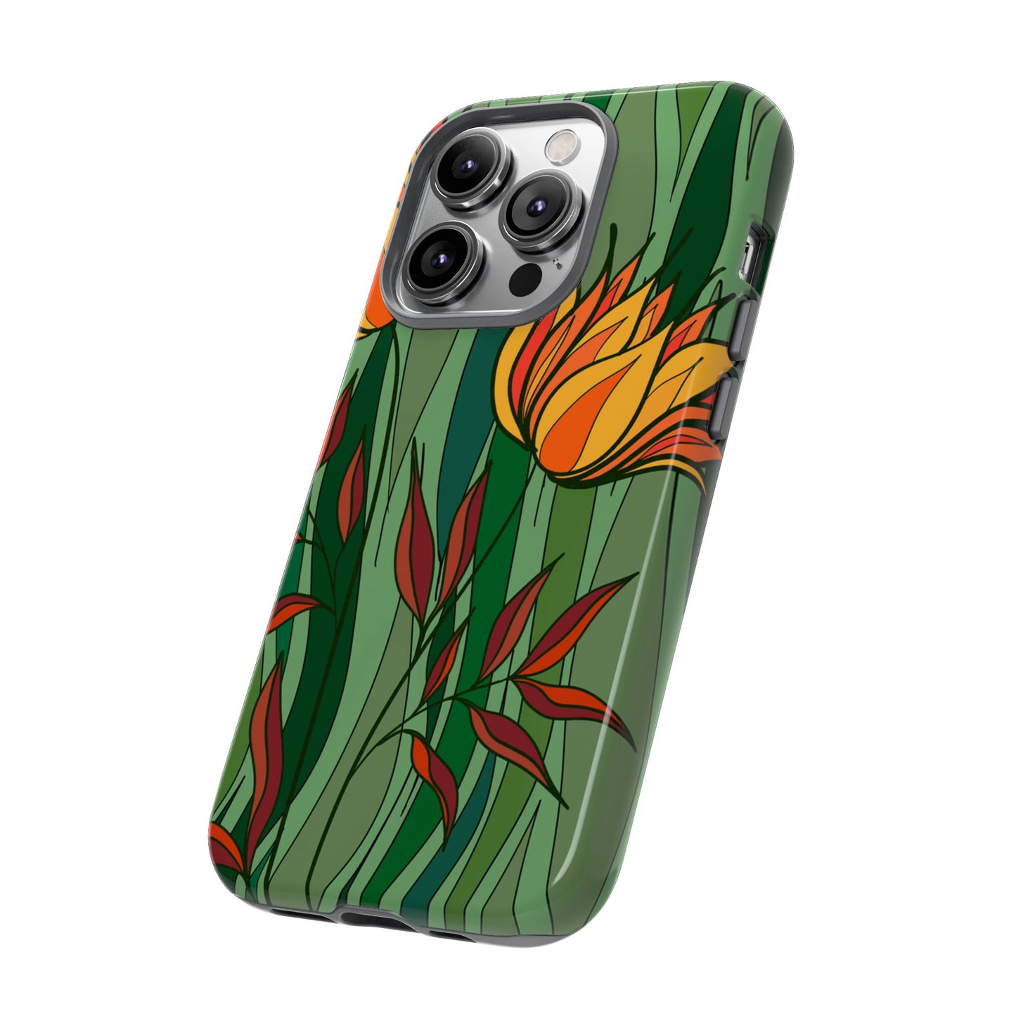Vibrant Floral Phone Case, Nature-Inspired Tough Case, Eco-Friendly Cover, Unique Gift for Nature Lovers, Spring Decor