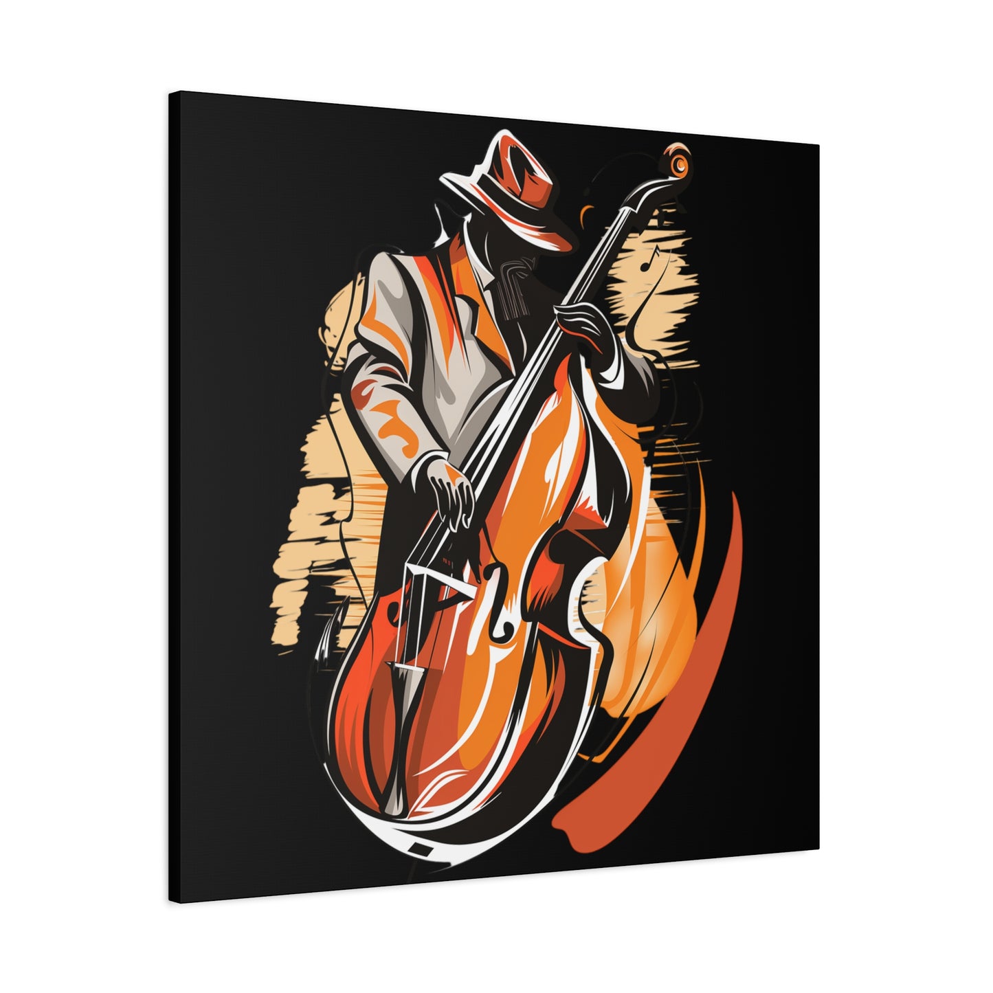 Matte Canvas, Stretched, 1.25" - Bass Player