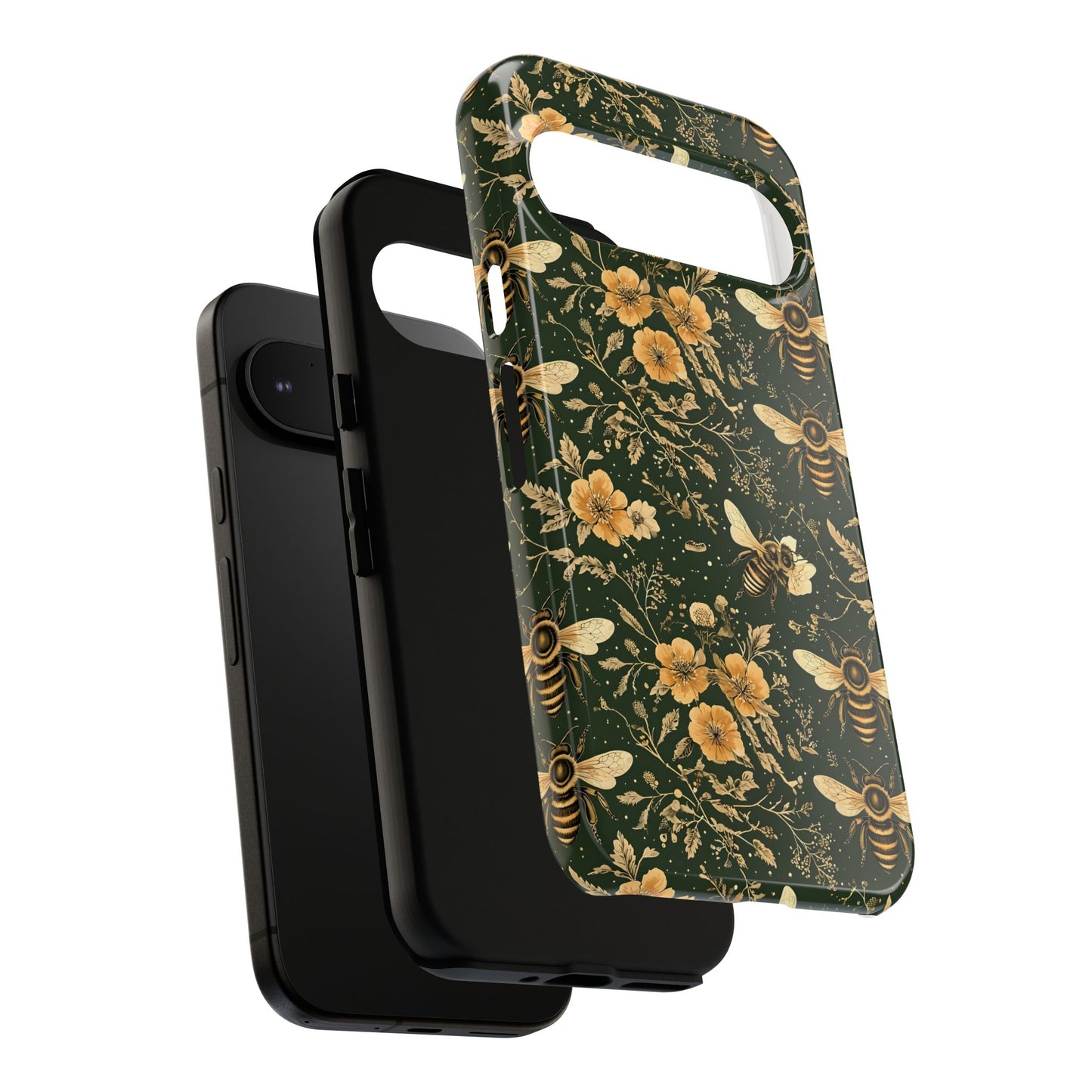 Nature-Inspired Phone Case, Tough Cases for Nature Lovers, Floral Bee Design, Eco-Friendly Gift, Summer Vibes, Trendy Phone Accessory,