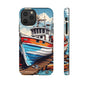 Colorful Fishing Boat Phone Case | Nautical Gift, Marine Design, Coastal Aesthetic, Summer Vibes, Sea Lover's Accessory