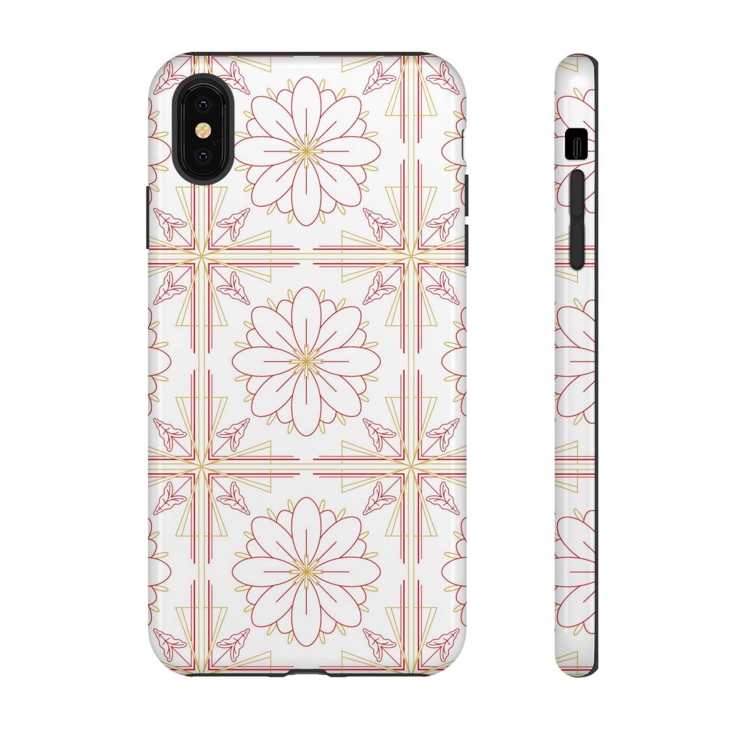 Floral Pattern Phone Case - Stylish Tough Case, Flower Design, Cute Mobile Cover, Phone Accessory, Gift for Her, Spring Style