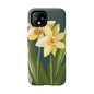 Floral Phone Case - Yellow Daffodil Design, Tough Phone Cover, Spring Decor, Floral Gift, Nature-Inspired Accessories