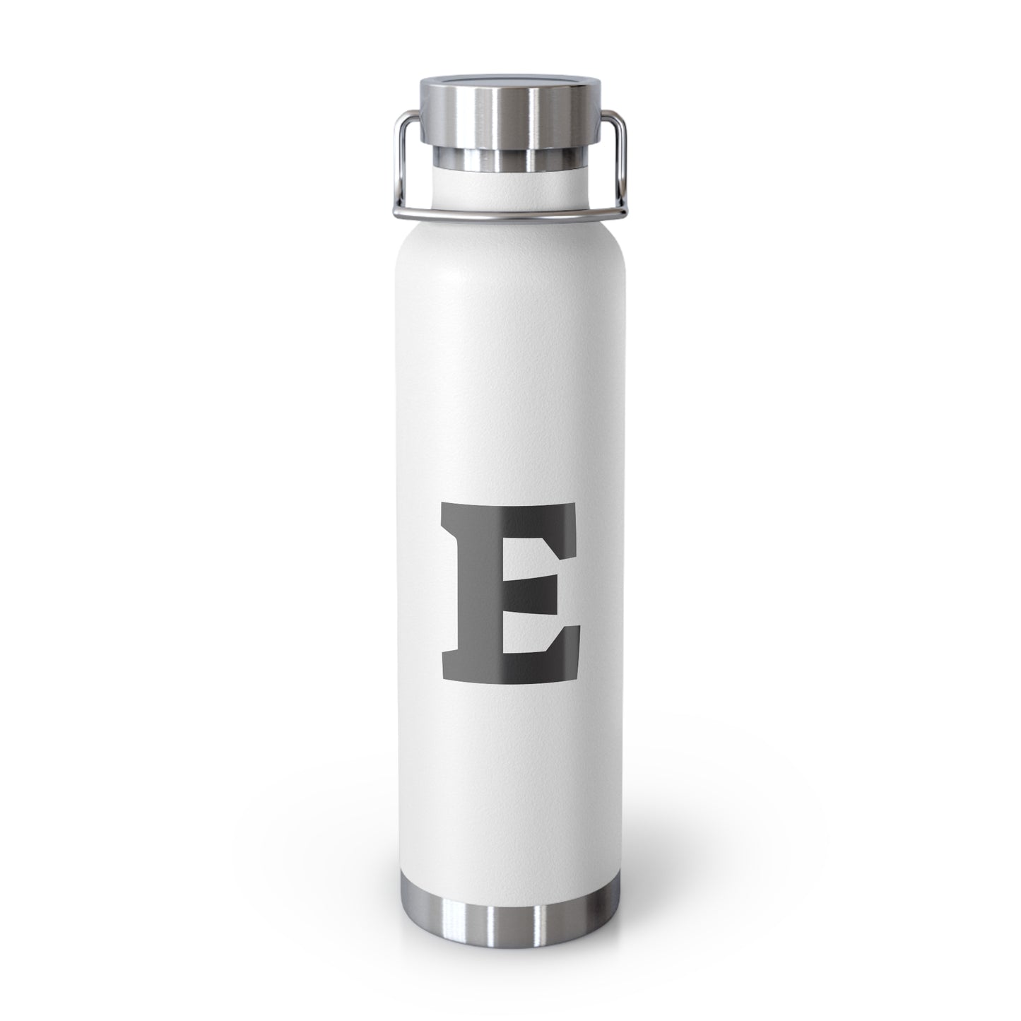 Personalized Copper Insulated Water Bottle, 22oz - "E" Custom Monogram, Travel Mug, Fitness Bottle, Hydration Gift, Eco-Friendly