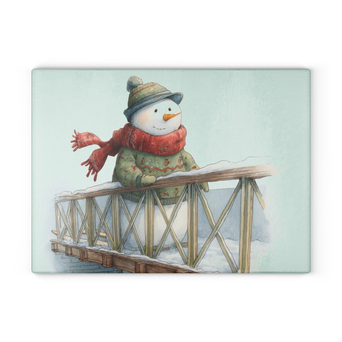 Whimsical Snowman Glass Cutting Board - Holiday Kitchen Gifts, Seasonal Decor, Unique Serving Tray, Winter Cooking Accessory, [...]