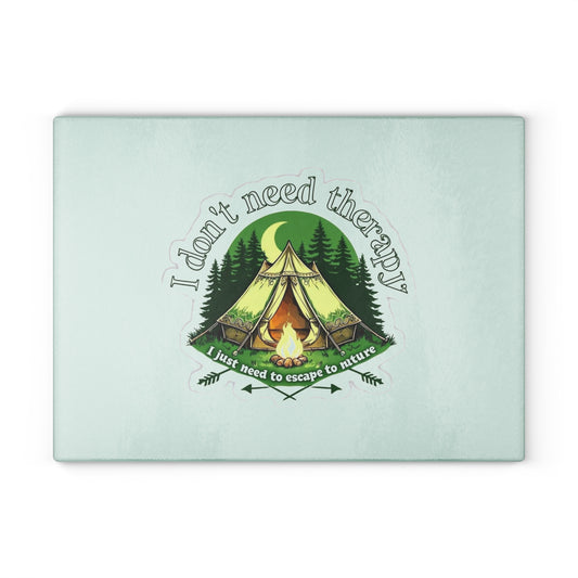 Outdoor Escape Glass Cutting Board - Perfect for Camping Lovers