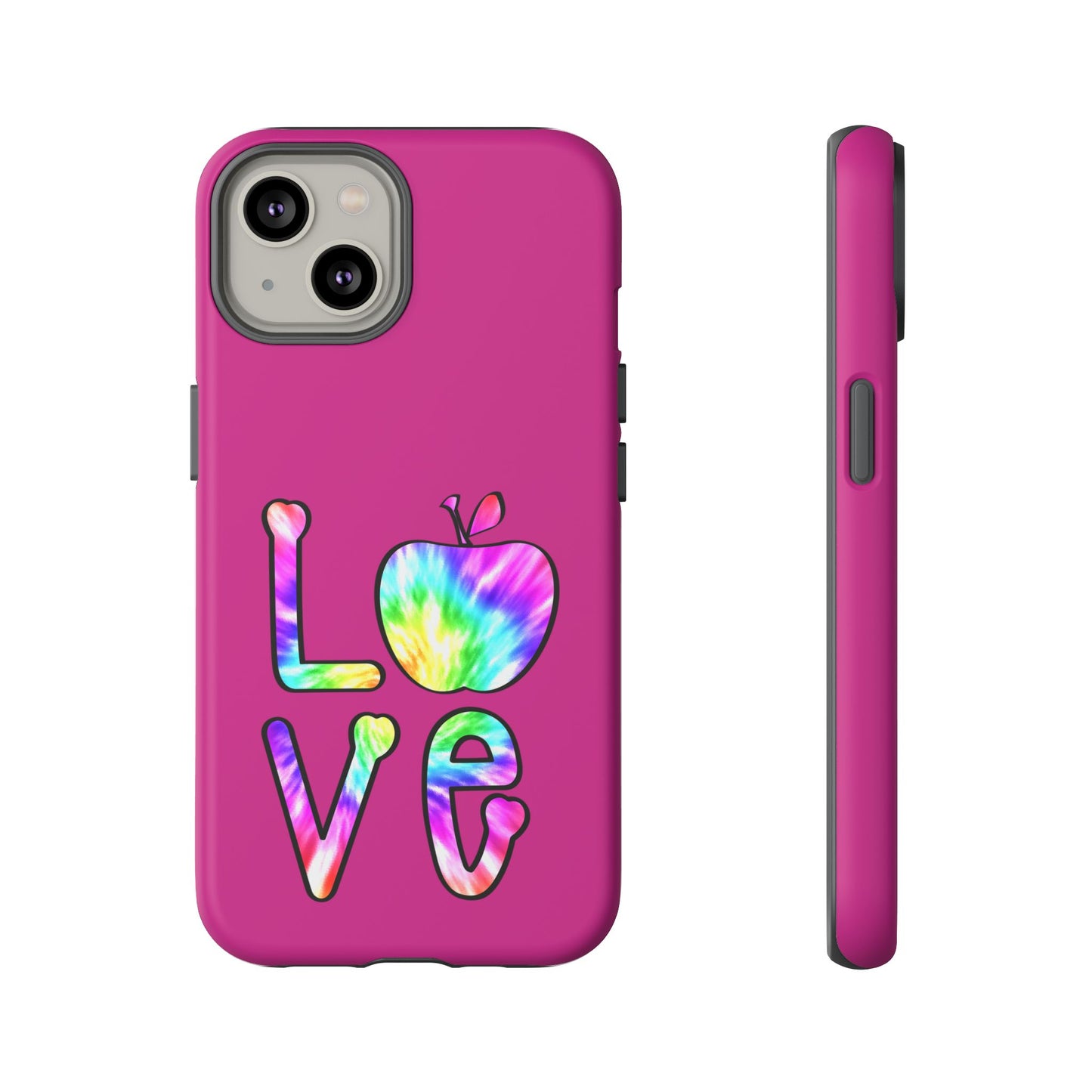 Colorful Love Phone Case, Tough Cases for iPhone, Cute Phone Accessory, Gift for Her, Summer Vibe Phone Cover
