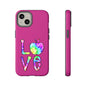 Colorful Love Phone Case, Tough Cases for iPhone, Cute Phone Accessory, Gift for Her, Summer Vibe Phone Cover