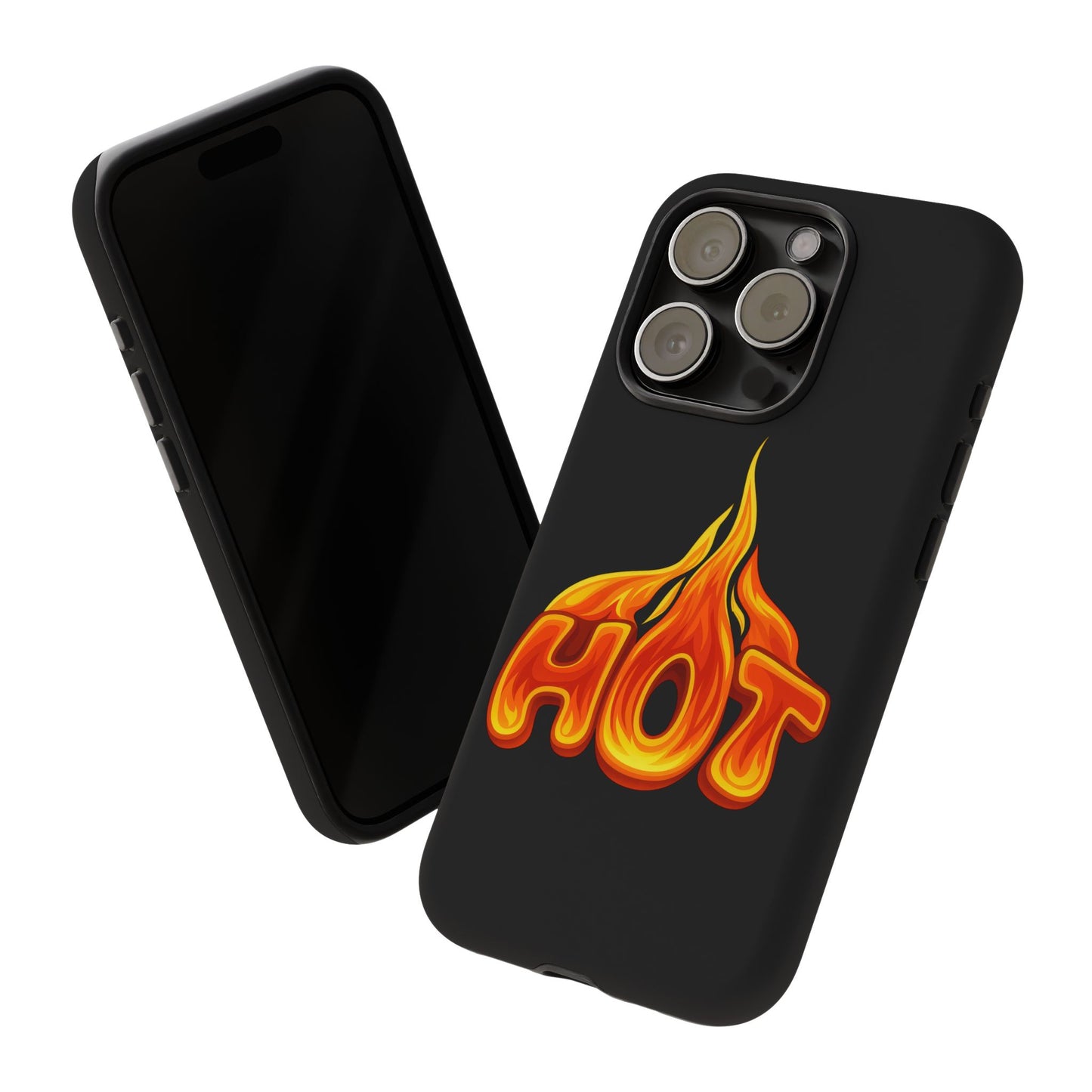 Stylish Phone Case, Hot Flames Design, Gift for Teens, Trendy Accessory, Protective Cover, Unique Phone Case
