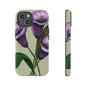 Floral Phone Case - Tough Cases, Purple Flower Design, Cell Phone Accessories, Gift for Her, Nature Lover Essentials