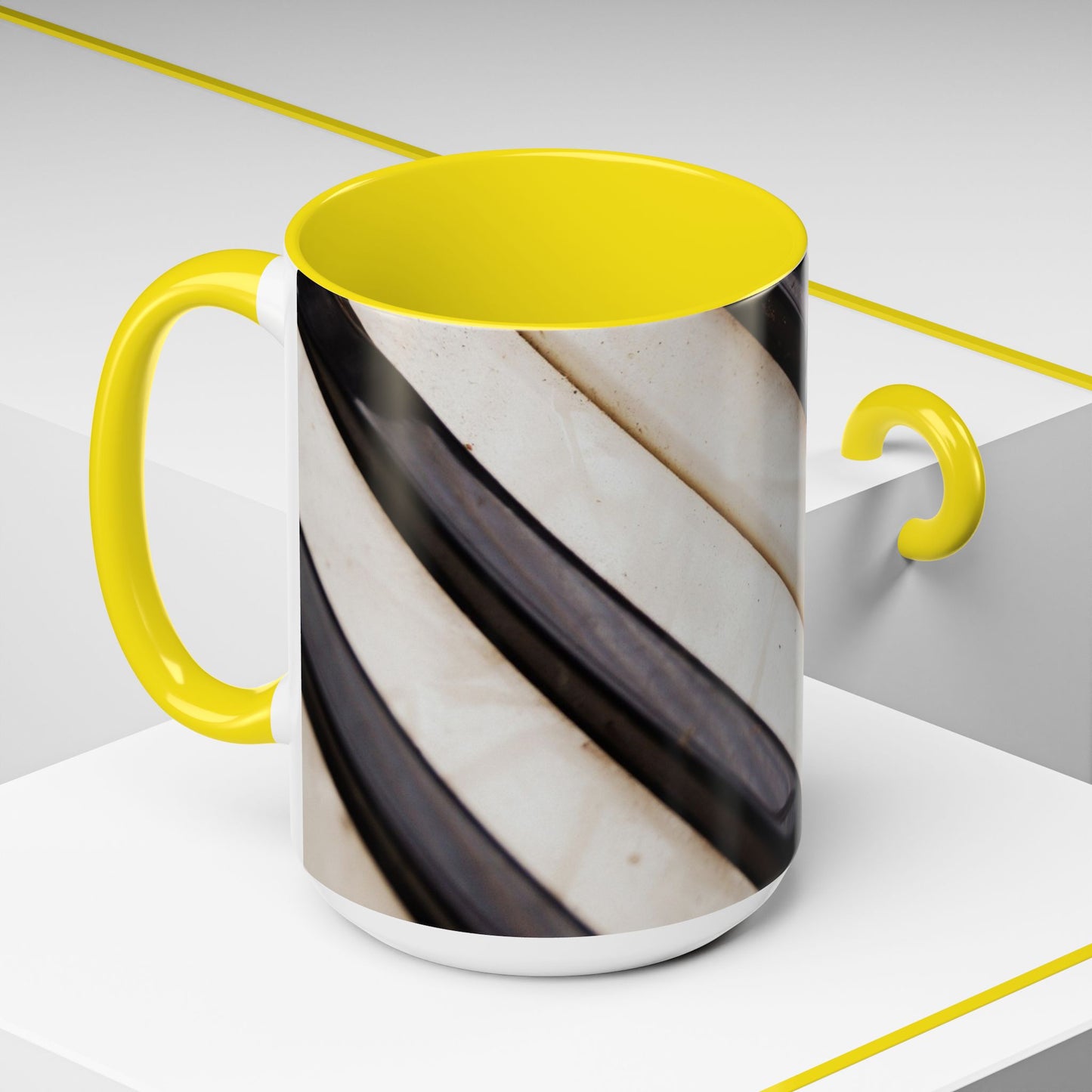 Musical Accent Coffee Mug | Piano Design, Coffee Lover Gift, Musician Mug, Stylish Drinkware, Home & Office Decor