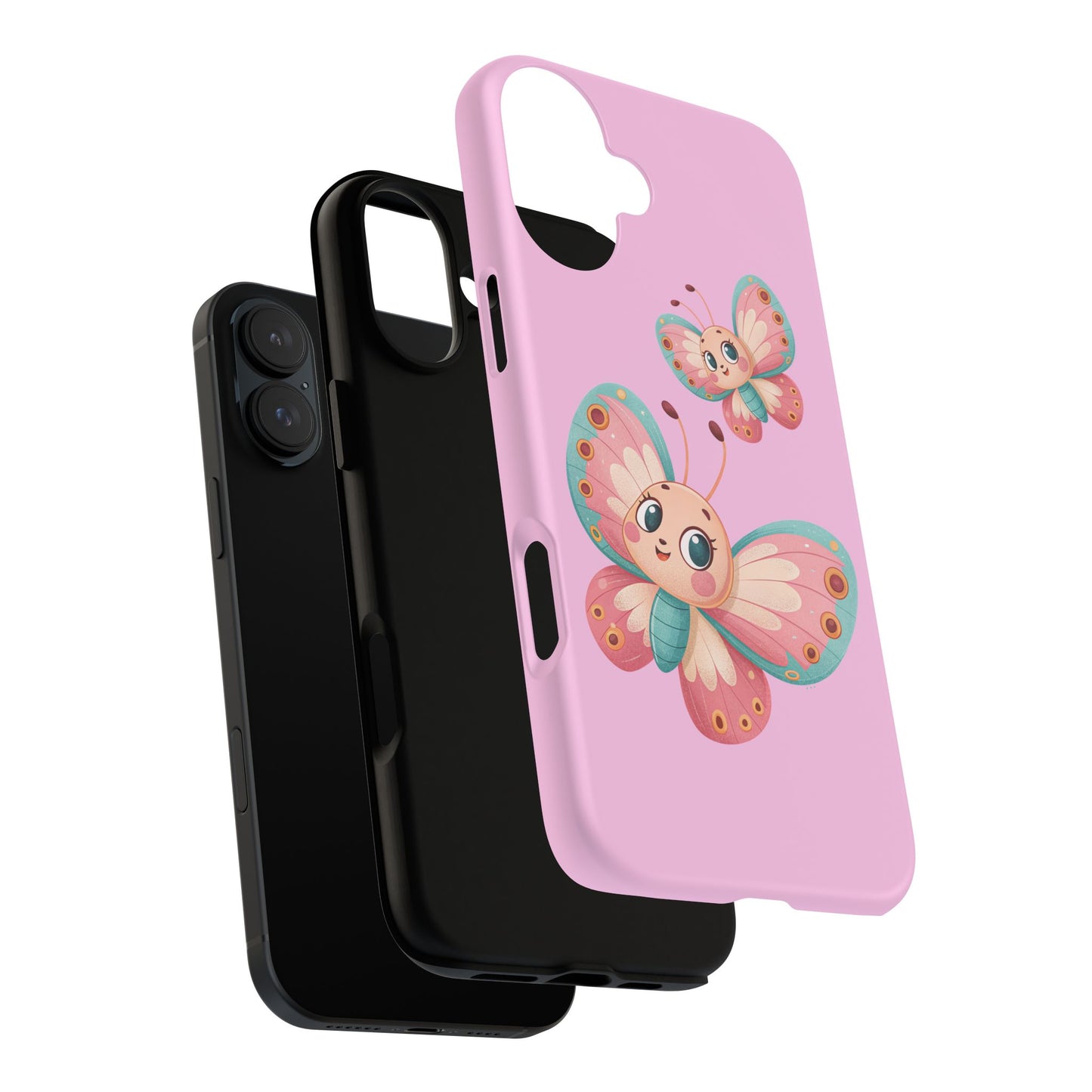 Cute Butterfly Phone Case, Tough Phone Cover, Girly Phone Accessory, Unique Gift for Her, Kids Phone Case, Floral Design Case