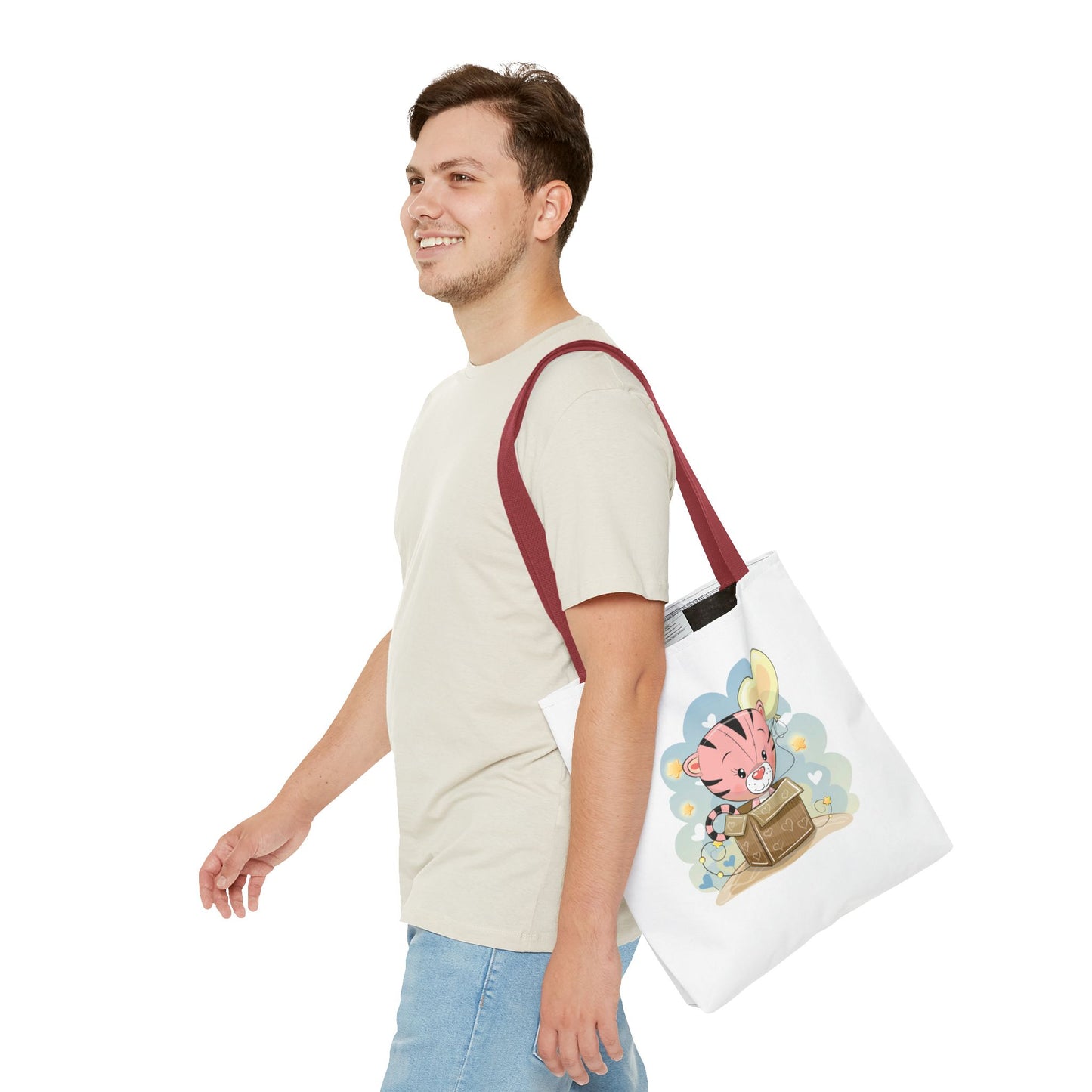 Cute Tiger Tote Bag Cute Shopping Bag, Eco-Friendly Tote, Kids' Tote