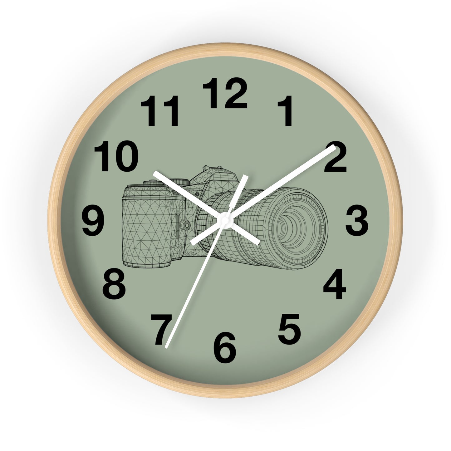 Photography Themed Wall Clock, Unique Gift for Photographers, Blue Clock, Home Decor, Creative Wall Art, Photography Lover