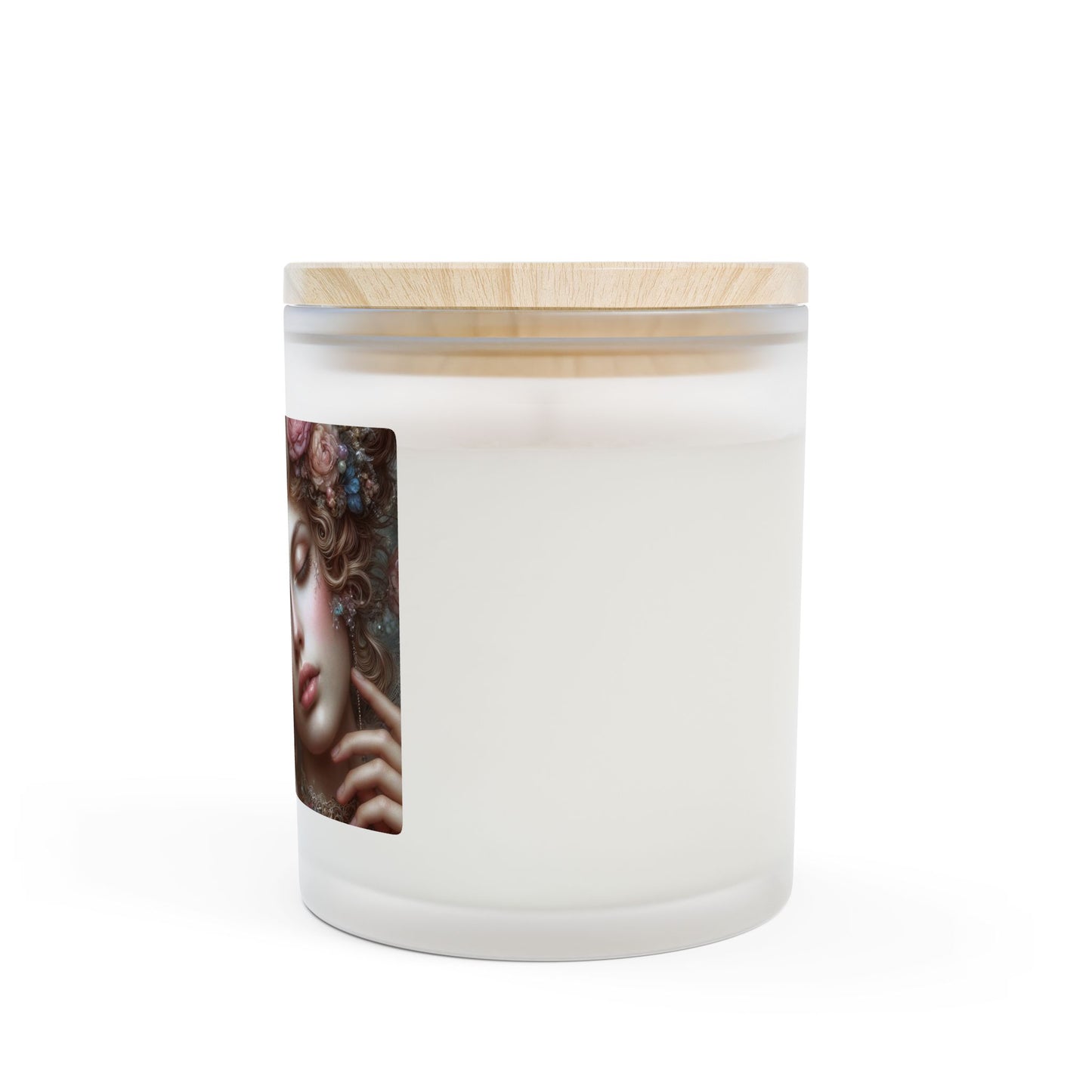 Frosted Floral Candle, Relaxing Home Decor, Gift for Her, Nature Inspired Mood Setter, Aromatic Candles for Self-Care, Birthday Gift