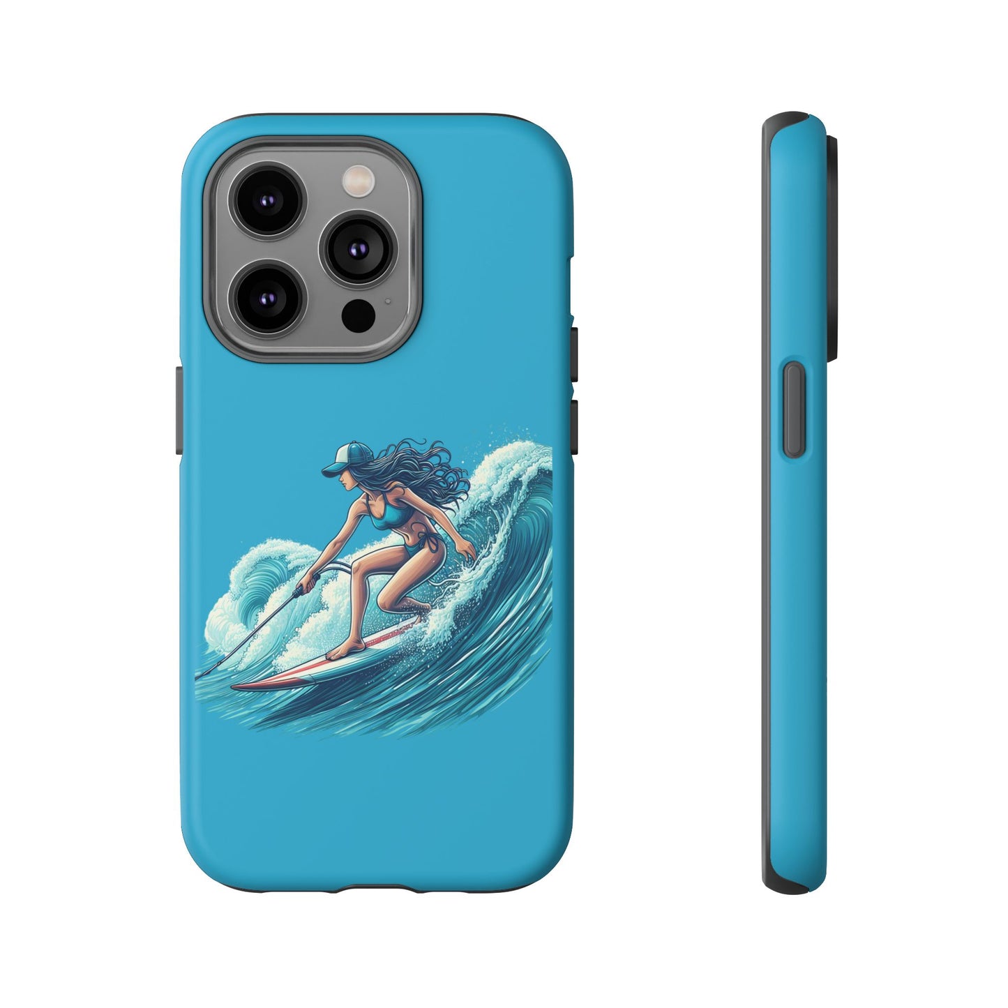 Surfing Phone Case, Coastal Vibes Phone Cover, Tough Cases for Beach Lovers, Ocean Art Phone Accessories, Summer Gift Idea
