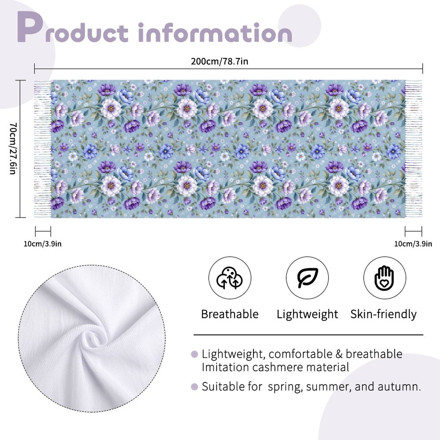 Cashmere-like Tassel Scarf