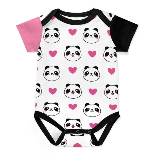 220gsm Faux Cotton Short Sleeve Baby Romper(All-over Printing)
