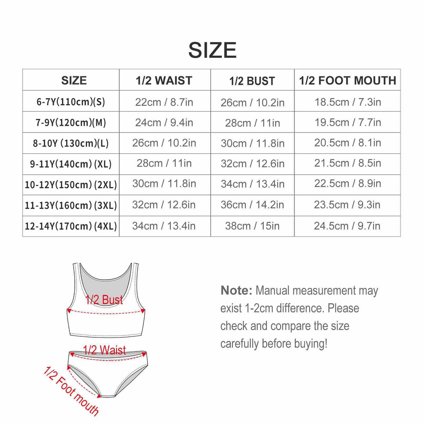 Beach Sports 2-Piece Swimsuit for Girls(All-Over Printing)