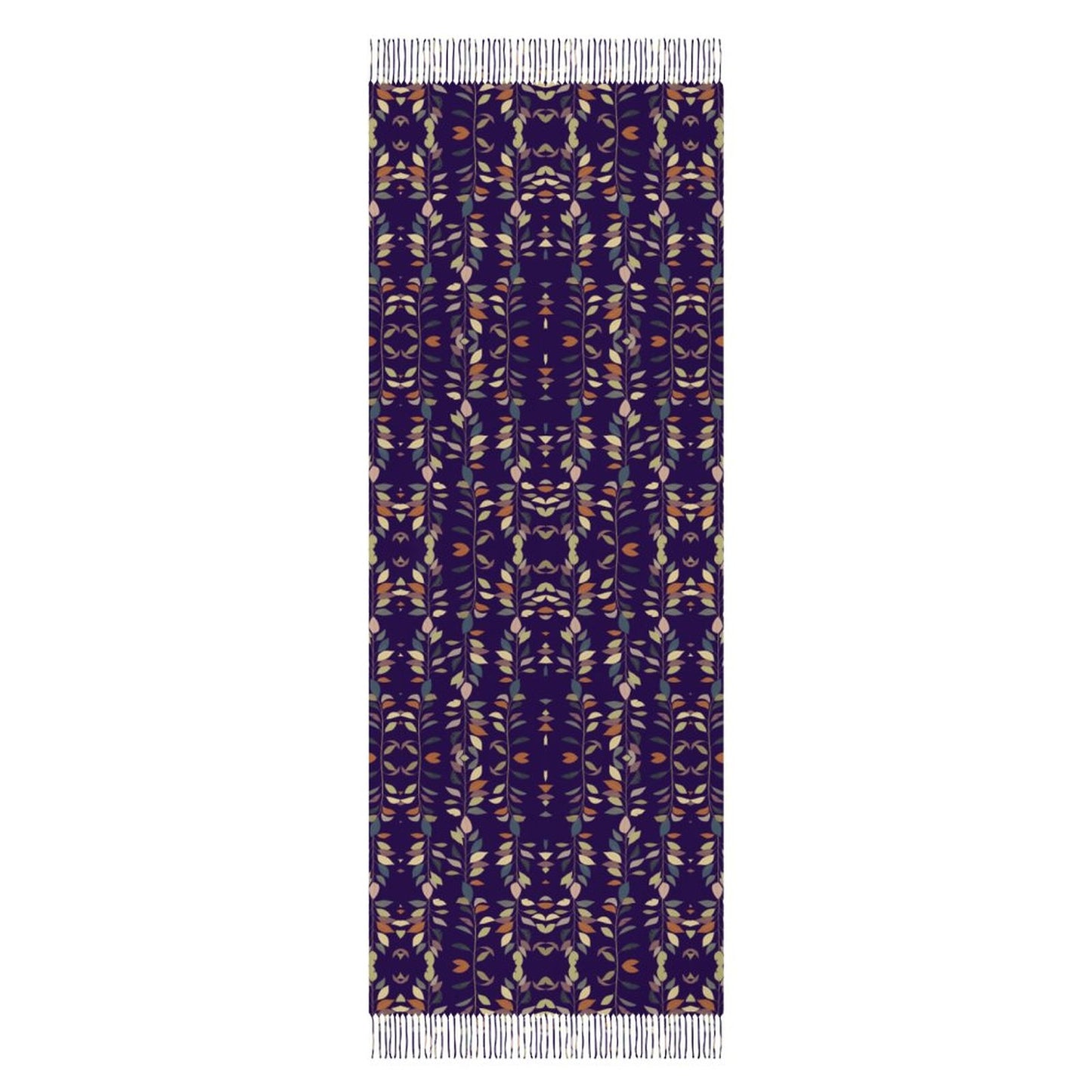 Cashmere-like Tassel Scarf Blue