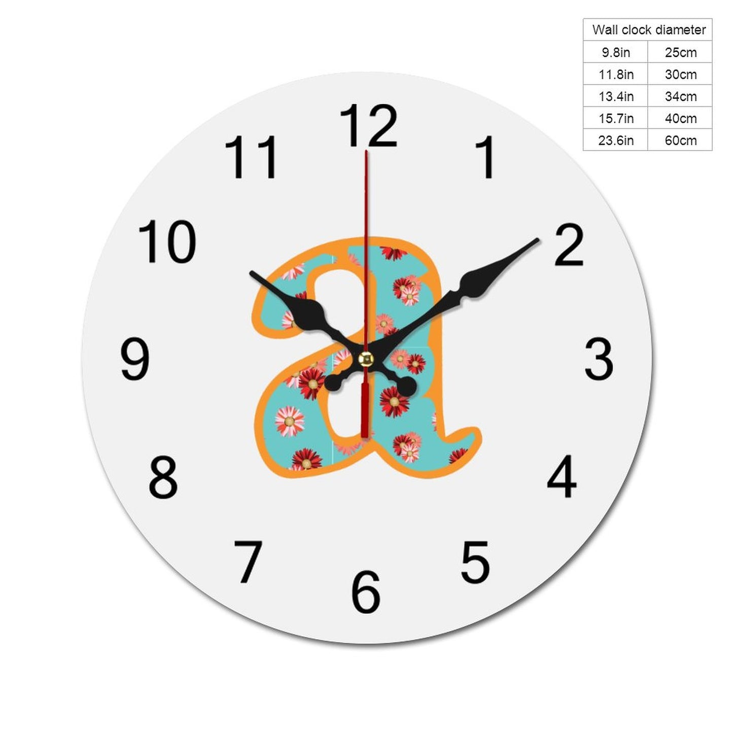 Concise Silent Wooden Wall Clock-9.84"x9.84"/ 25x25cm
